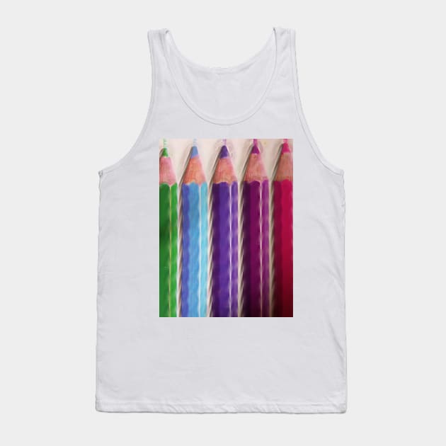 5 new brightly coloured  colouring crayons Tank Top by mister-john